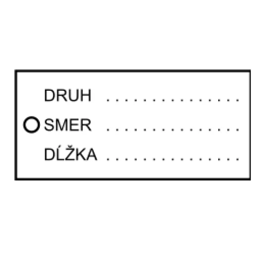 Kabelový štítek – druh, směr, délka