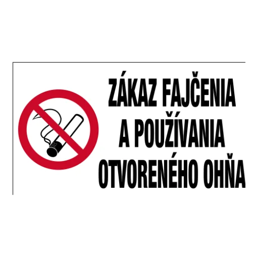 ZÁKAZ KOUŘENÍ A POUŽÍVÁNÍ OTEVŘENÉHO OHNĚ