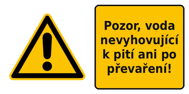 Pozor, voda nevyhovující k pití ani po převaření!