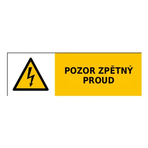 POZOR ZPĚTNÝ PROUD