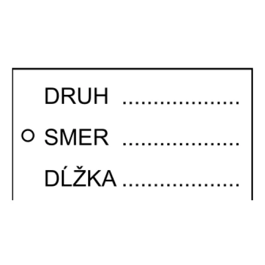 Kabelový štítek – druh, směr, délka