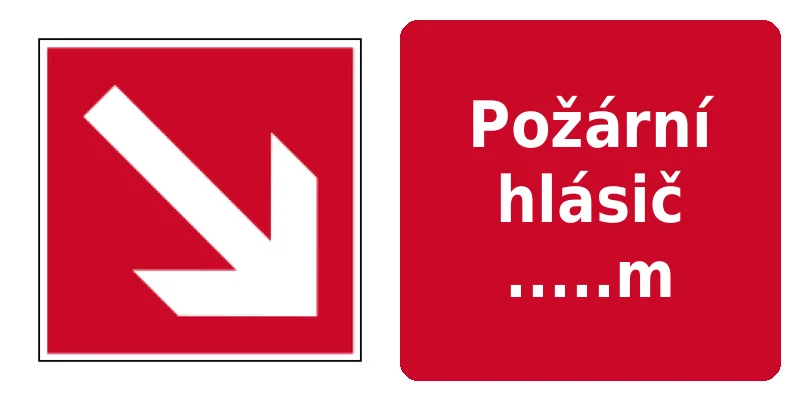 Požární hlásič .....m