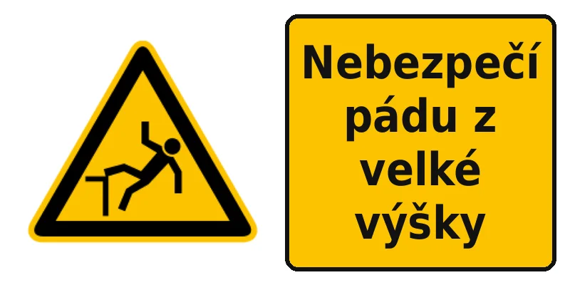 Nebezpečí pádu z velké výšky