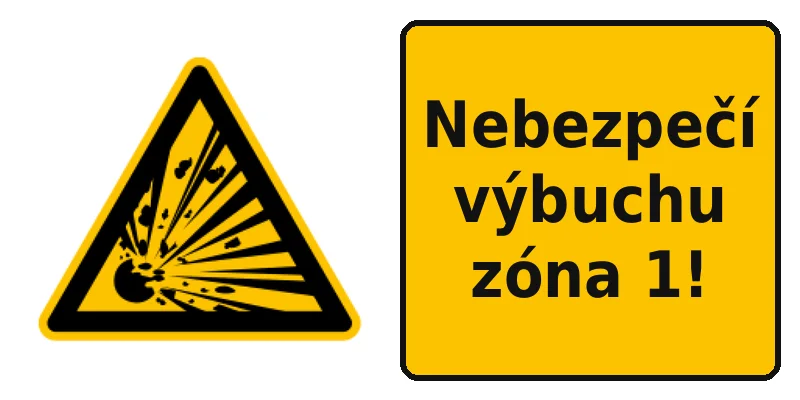 Nebezpečí výbuchu zóna 1!
