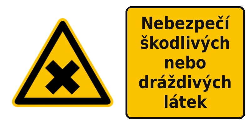 Nebezpečí škodlivých nebo dráždivých látek