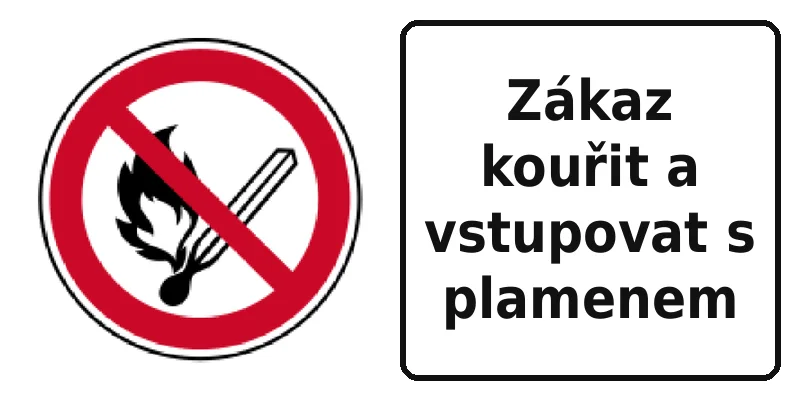 Zákaz kouřit a vstupovat s plamenem