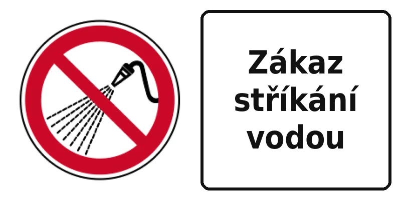 Zákaz stříkání vodou