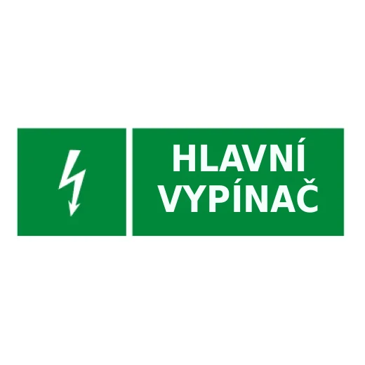 HLAVNÍ VYPÍNAČ (zelená)