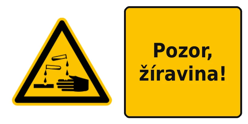 Pozor, žíravina!