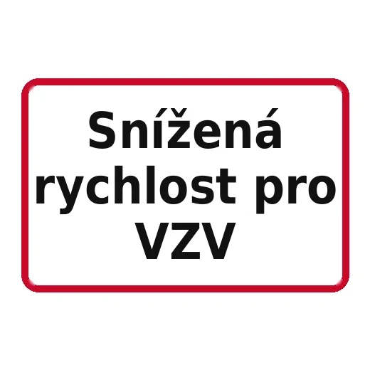 Snížená rychlost pro VZV