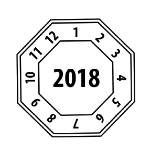 Kontrola – osmiúhelník černý