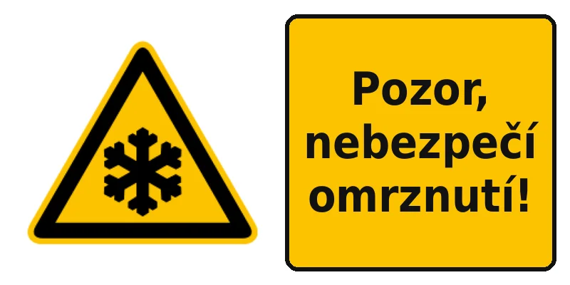 Pozor, nebezpečí omrznutí!