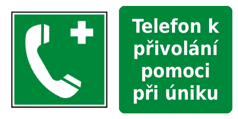 Telefon k přivolání pomoci při úniku