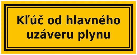 Klíč od hlavního uzávěru plynu