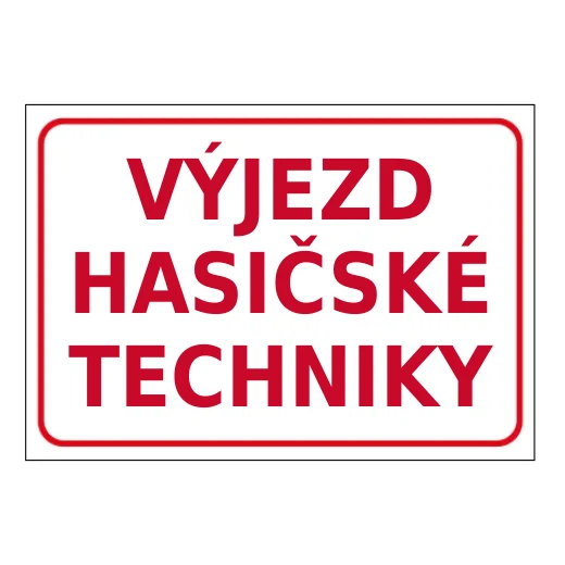 VÝJEZD HASIČSKÉ TECHNIKY