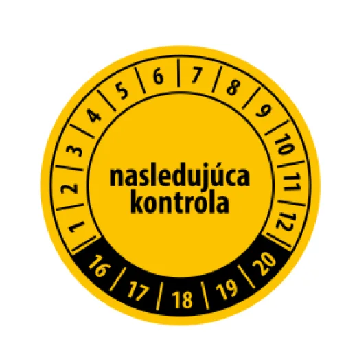 Následující kontrola – žlutý