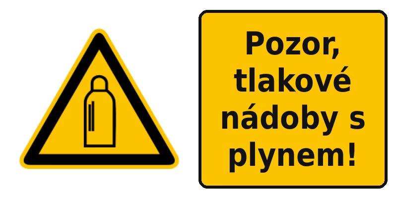 Pozor, tlakové nádoby s plynem!