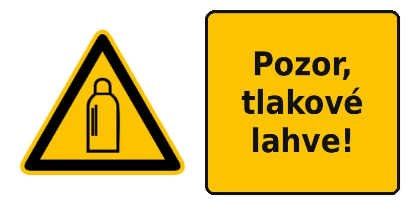 Pozor, tlakové lahve!