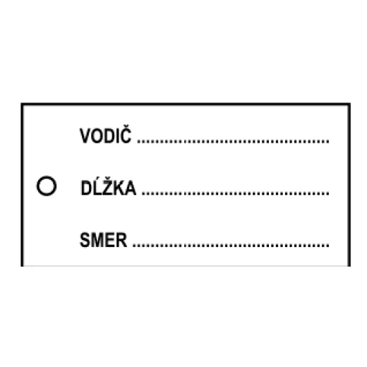 Kabelový štítek – vodič, délka, směr