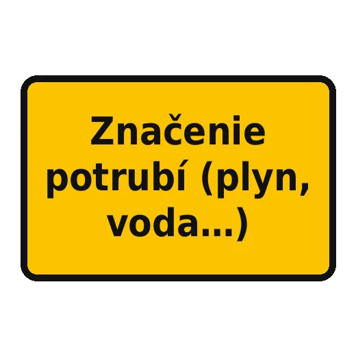 Označení potrubí (plyn, voda…)