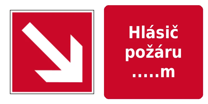 Hlásič požáru .....m