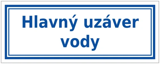 Hlavní uzávěr vody