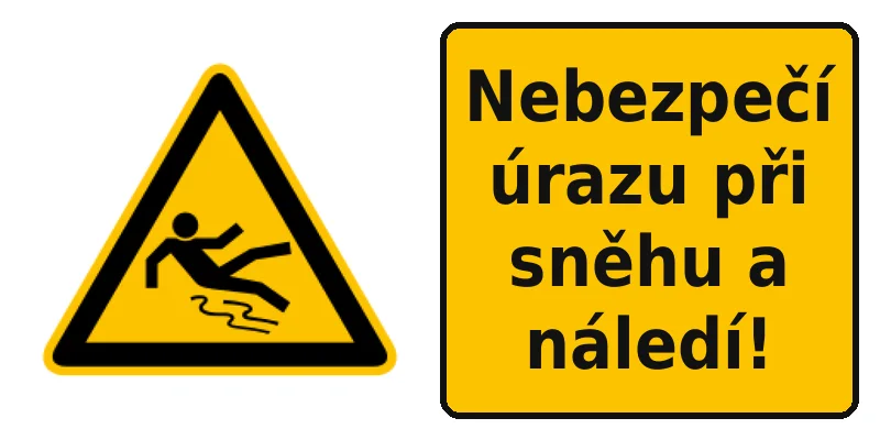 Nebezpečí úrazu při sněhu a náledí!