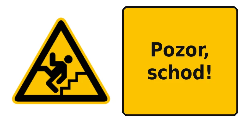 Pozor, schod!