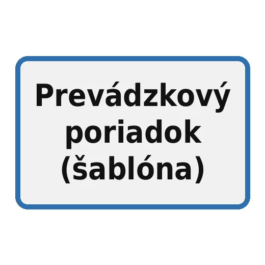 Provozní řád (šablona)