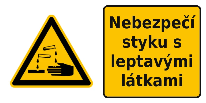 Nebezpečí styku s leptavými látkami