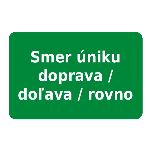 Směr úniku doprava / doleva / rovně