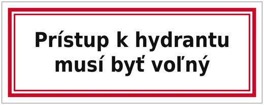Přístup k hydrantu musí být volný