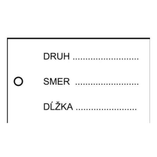 Kabelový štítek – druh, směr, délka