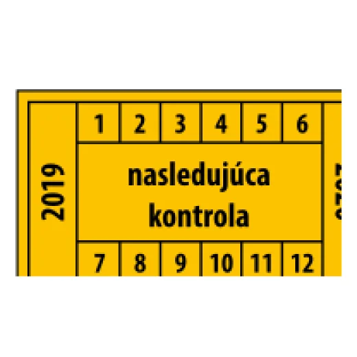 Následující kontrola (obdélník, měsíce 1–12)