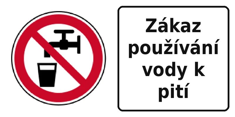 Zákaz používání vody k pití