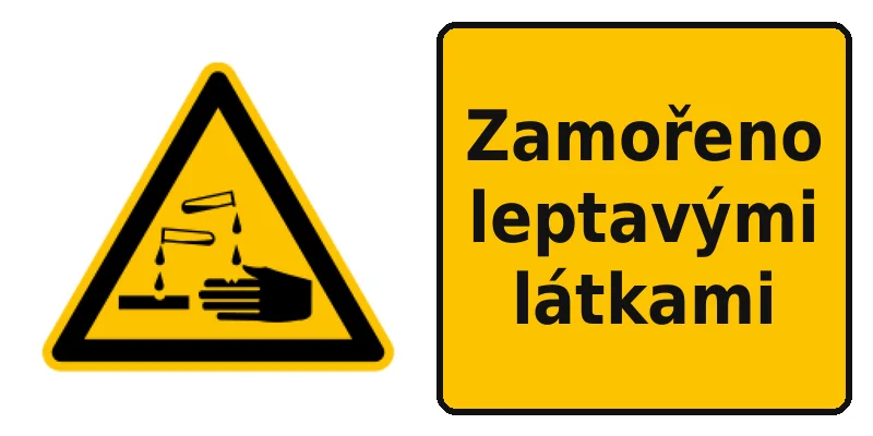 Zamořeno leptavými látkami