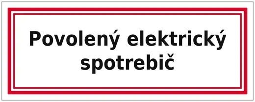 Povolený elektrický spotřebič