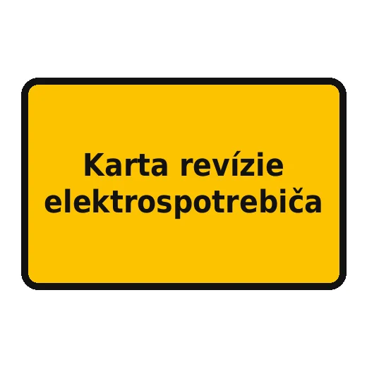 Karta revize elektrospotřebiče