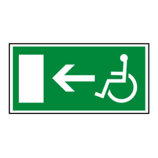 Únikový východ pro invalidy vlevo