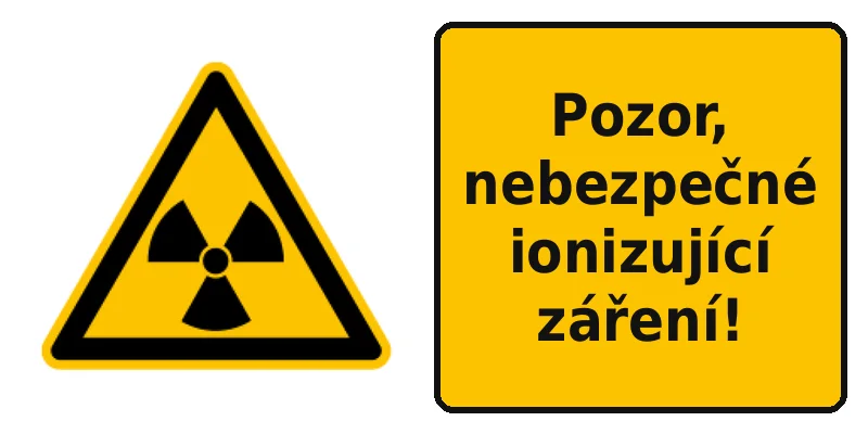 Pozor, nebezpečné ionizující záření!