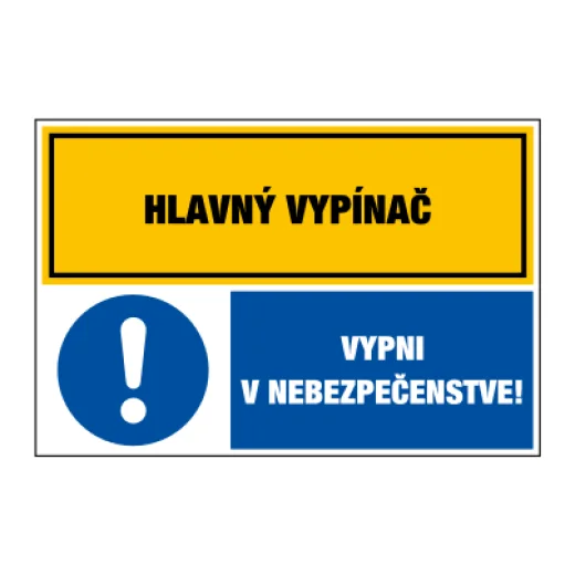Hlavní vypínač / Vypni v nebezpečí!
