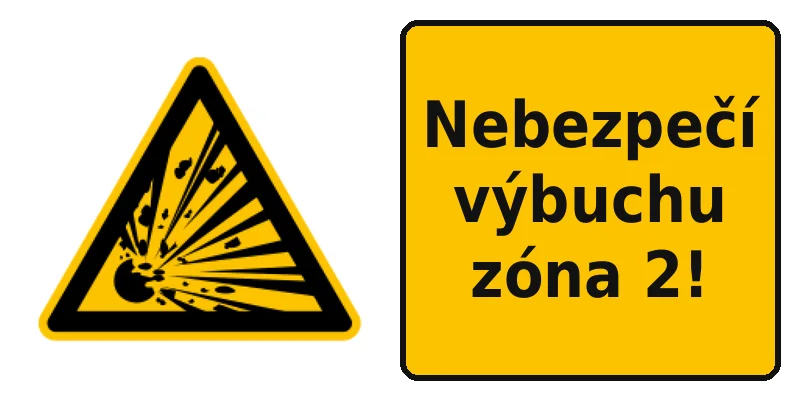 Nebezpečí výbuchu zóna 2!