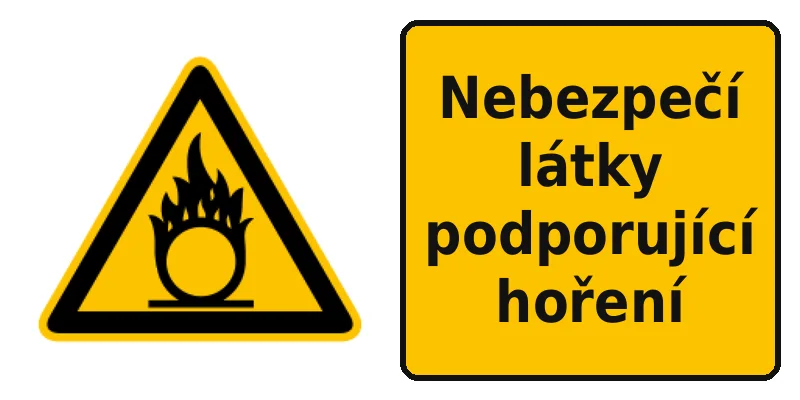 Nebezpečí látky podporující hoření